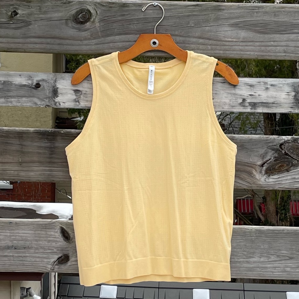 Athleta Pastel Yellow Athletic Tanktop